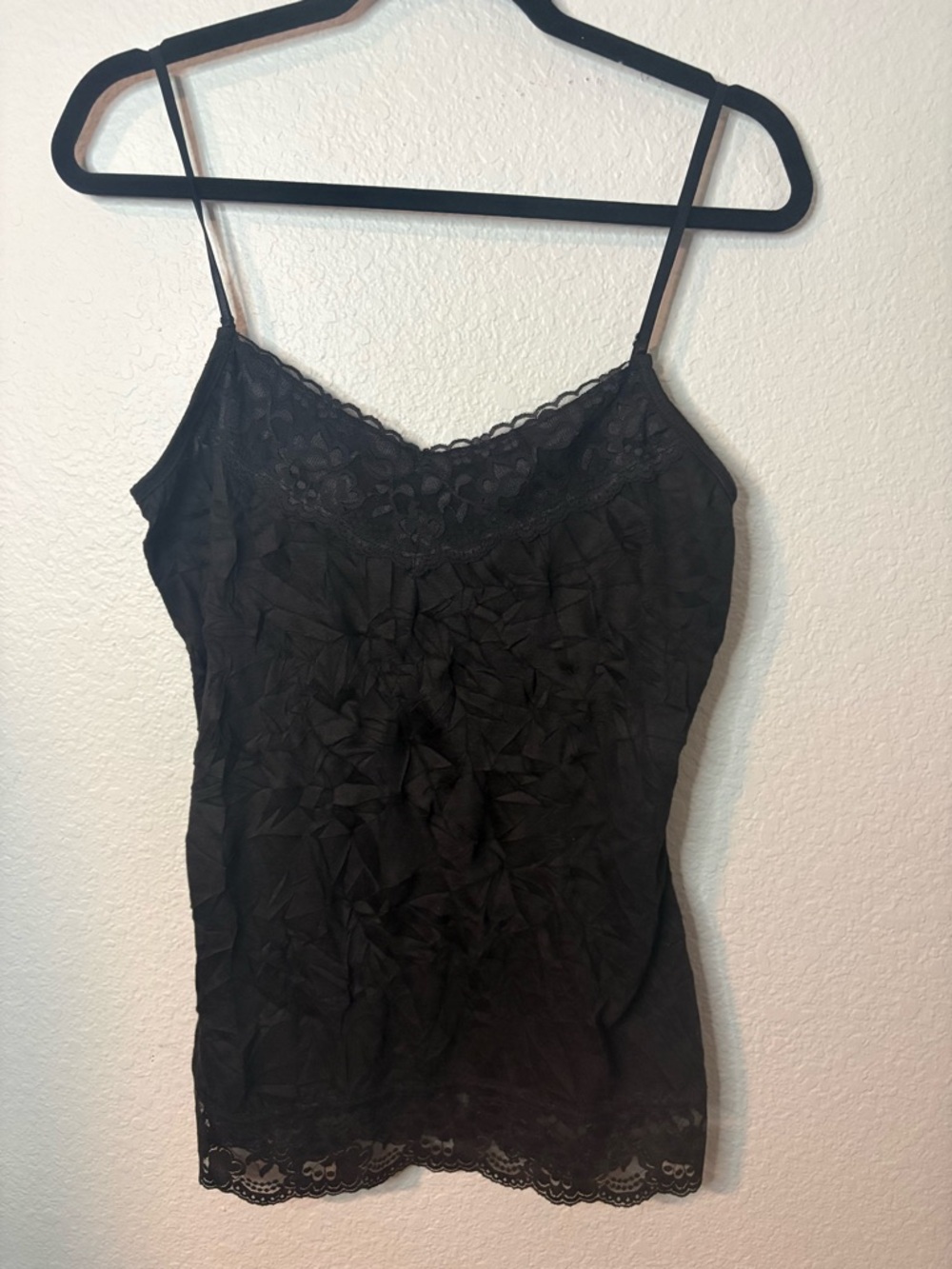 Maurices Black Lace-Trim Spaghetti Strap Cami